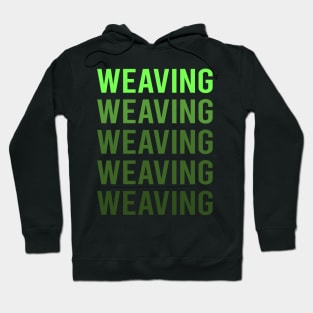 Green Text Weaving Weaver Hoodie